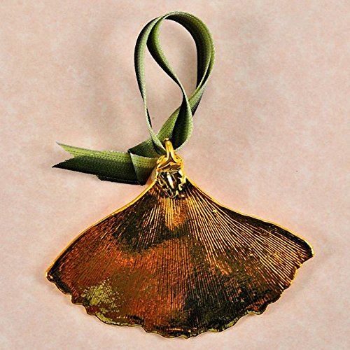 Elegant Gold Plated Ginkgo Leaf Ornament - Rose Lady Design - Perfect for Home Decor, Wedding Favors & Gift Giving
