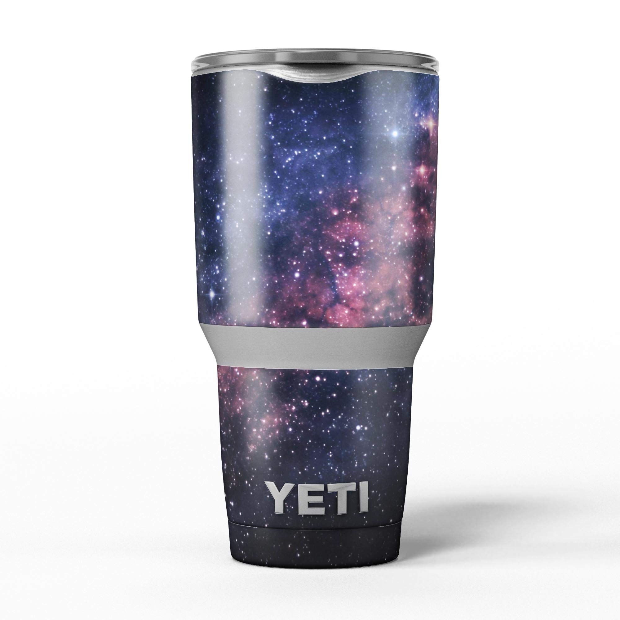 Subtle Pink Glowing Space Skin Decal Vinyl Wrap Kit for Yeti Rambler Cooler Tumbler Cups - Custom Protective Cover for Outdoor Adventures, Camping & Office Use
