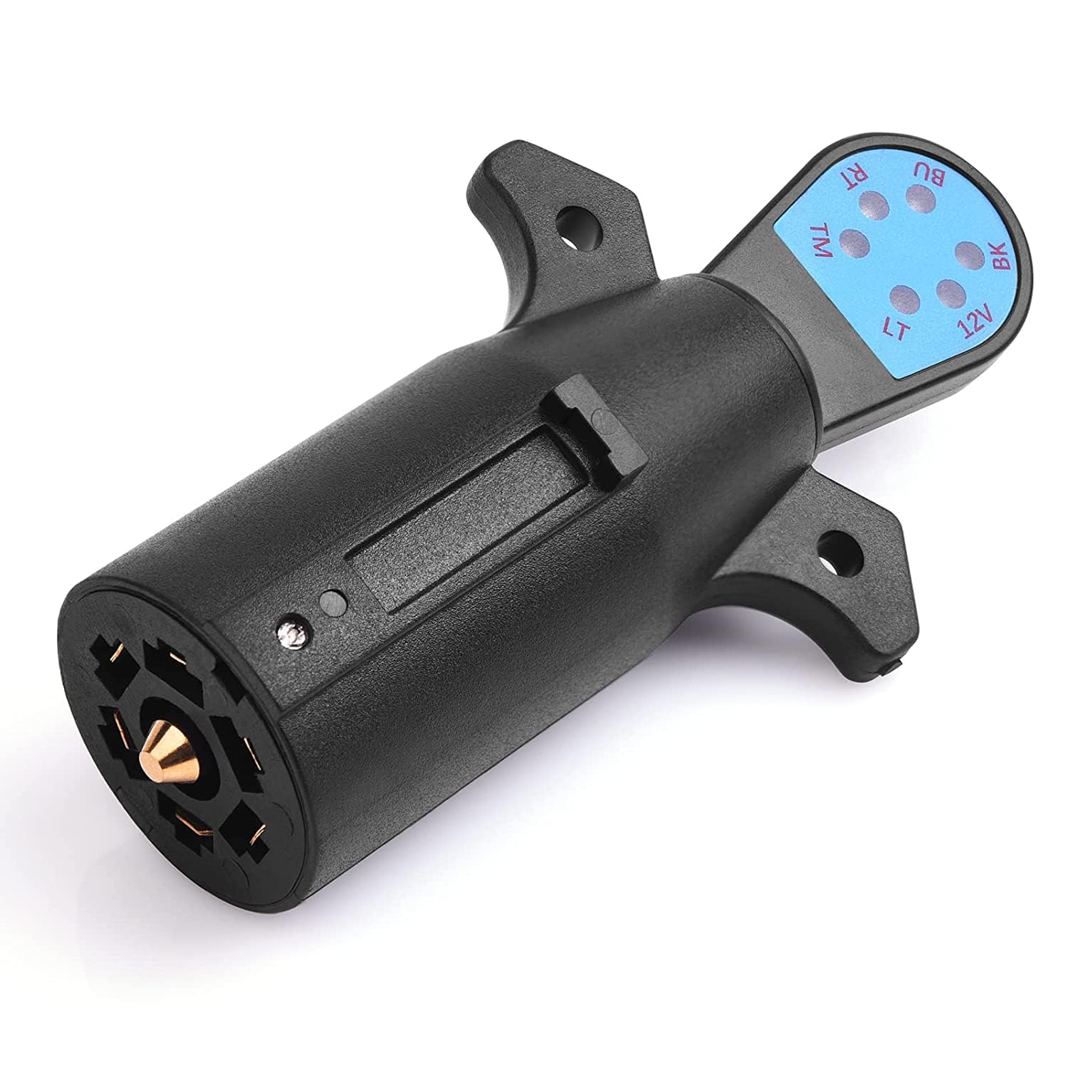 7-Way Trailer Connector Tester - Heavy Duty Wiring Socket Plug Kit for RV, Boat & Truck - Diagnose Electrical Issues for Safe Towing