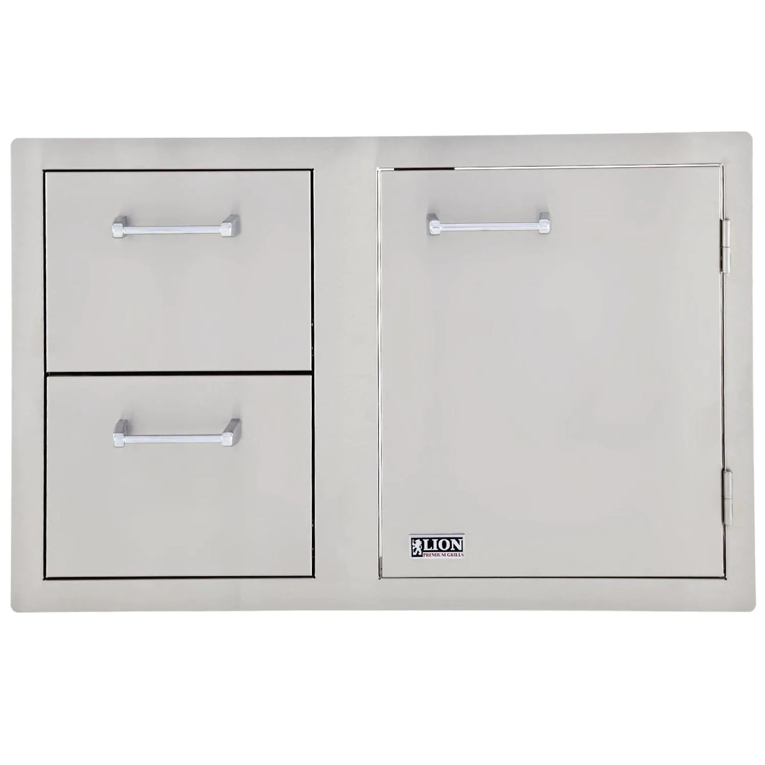 33 Inch Lion Access Door & Double Drawer Combo - Perfect for Kitchen, Bathroom, and Laundry Room Storage Organization