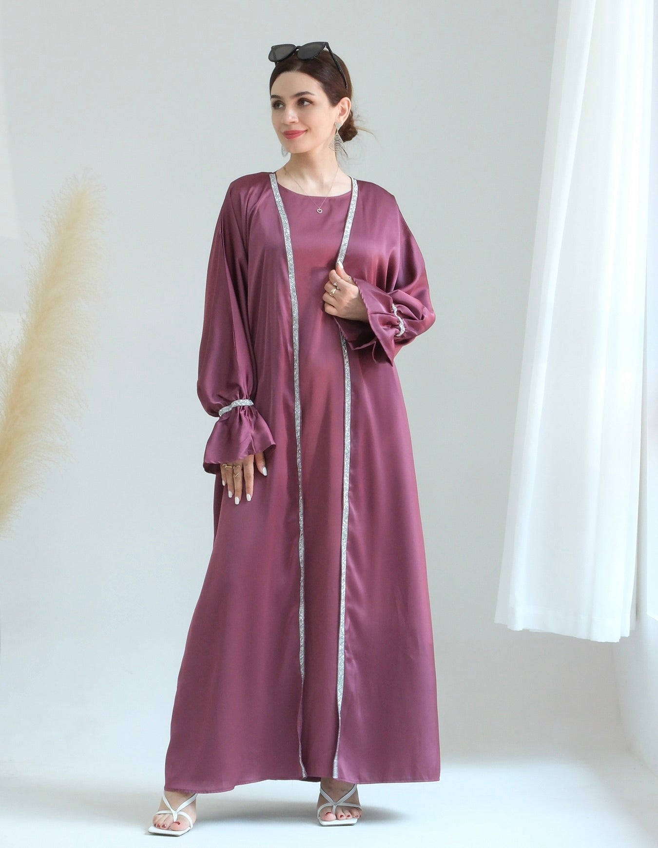 Aria2 Matching 3-Piece Mulberry Silk Pajama Set for Women - Soft Luxury Sleepwear for Comfortable Nights & Relaxing at Home