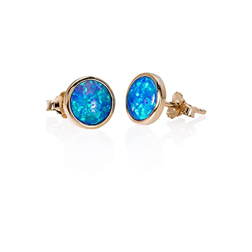 Gold- Light Blue Opal