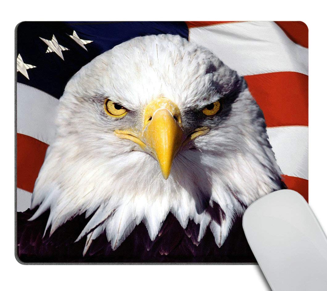 American Eagle Flag Mouse Pad - Non-Slip Rubber Gaming Mousepad for PC & Laptop - Large Rectangle Computer Mouse Mat for Office, Home & Gaming Setup