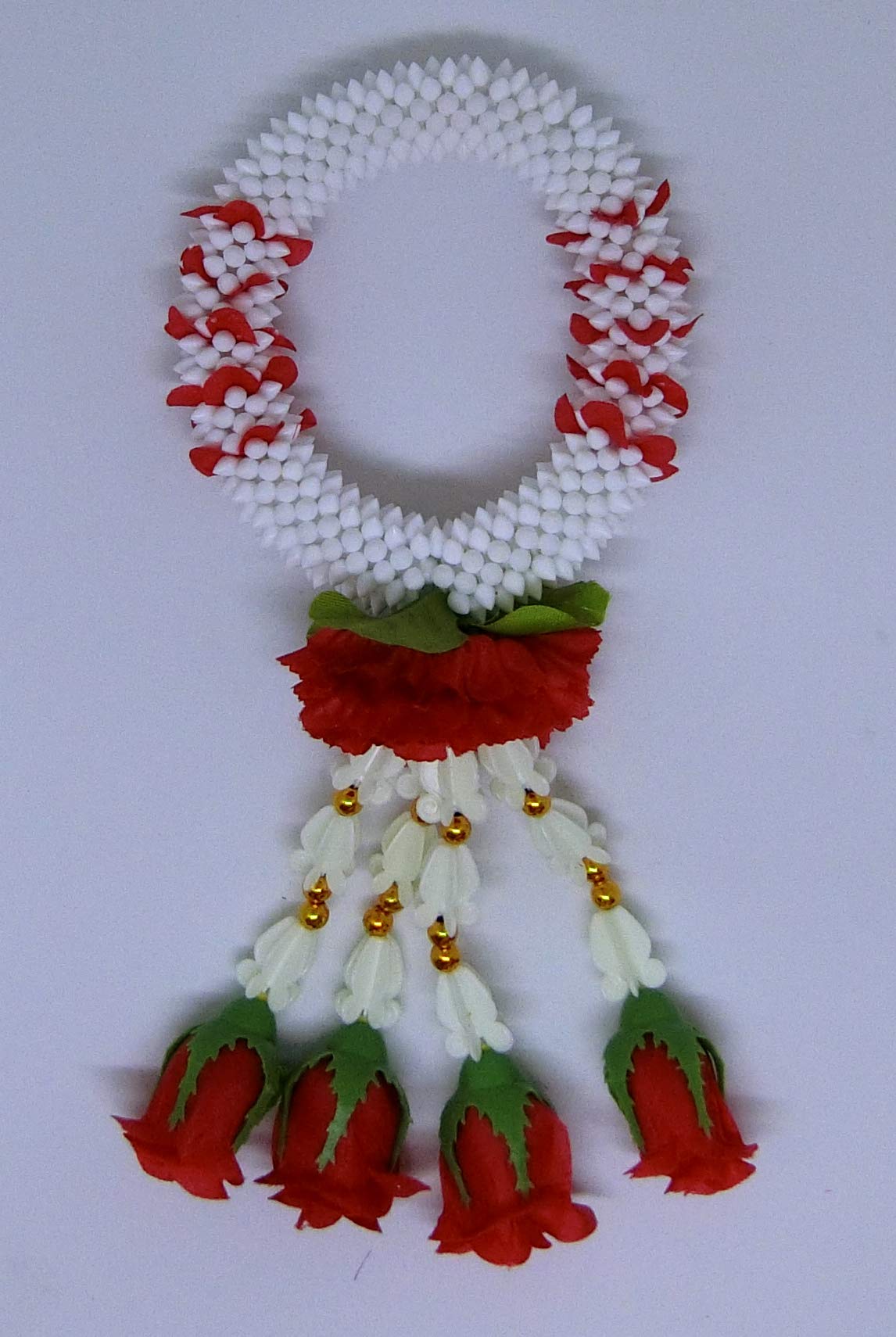 Handmade Thai Rose Jasmine Garland Fabric Flowers - 4