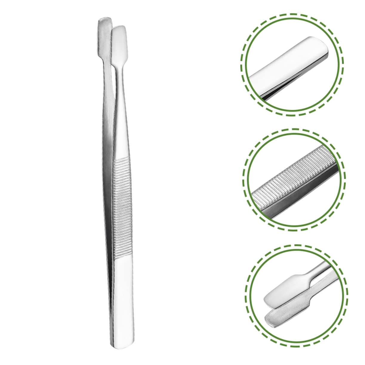 6-Piece Non-Slip Stamp Tweezers Set - Stainless Steel Jewelry & Craft Tool with Eyelash Clip - Perfect for DIY Stamping, Jewelry Making, False Eyelash Application and Precision Crafting