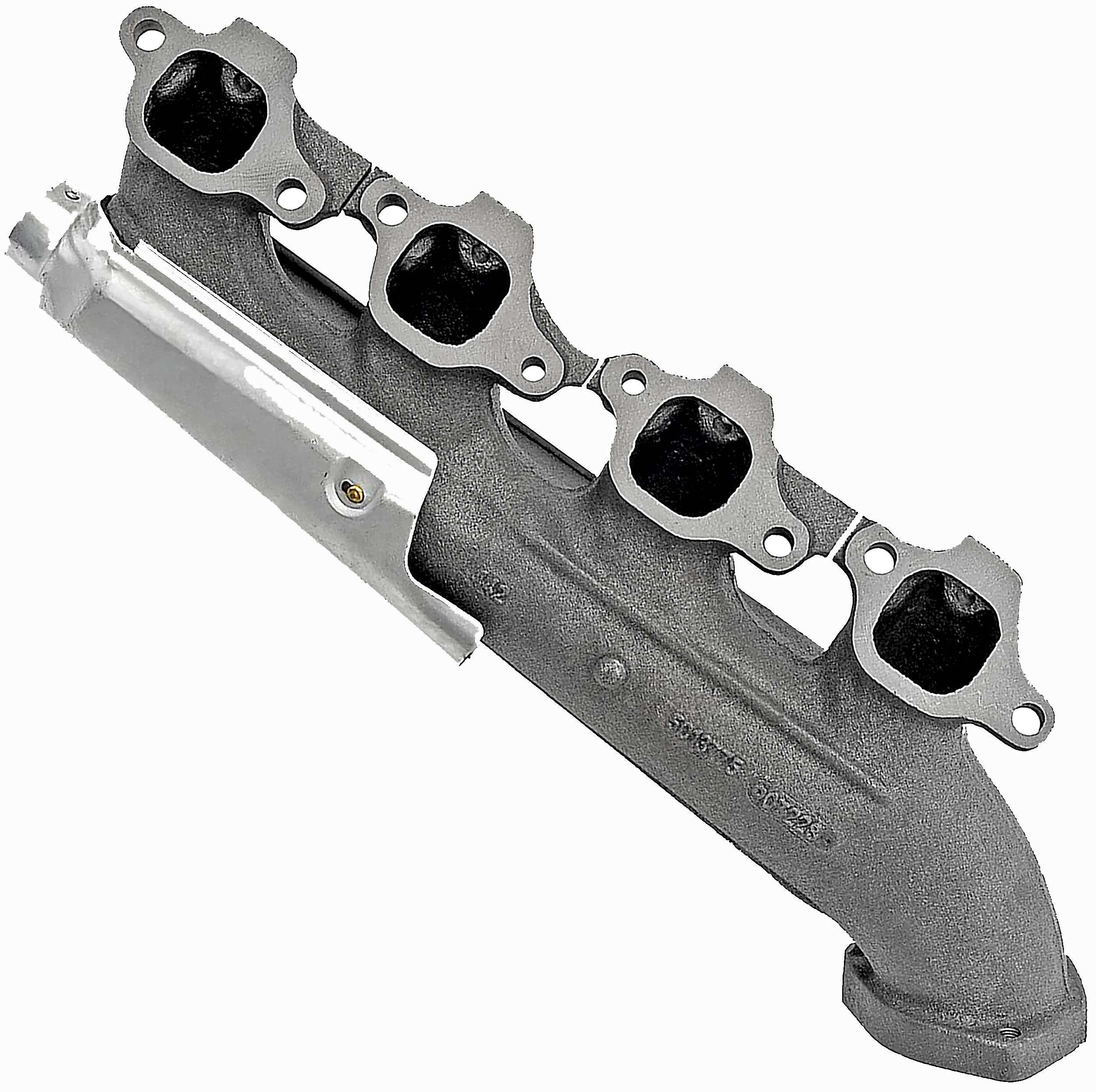 APDTY 785379 Right Side Exhaust Manifold Cast Iron with Gaskets for Big Block 454 Engines - Perfect for Chevy/GMC Truck & RV Performance Upgrades