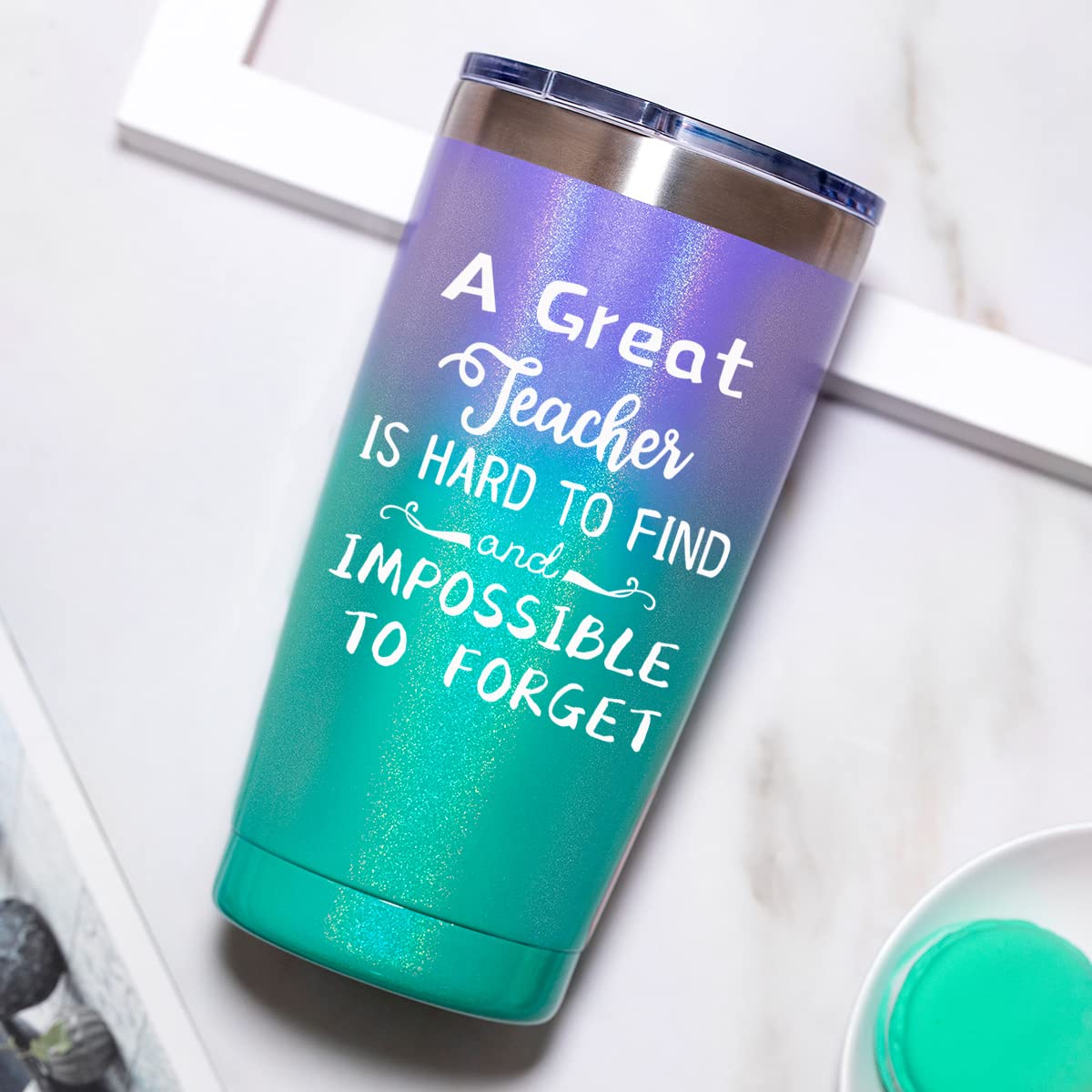 20oz Glitter Mermaid Stainless Steel Cup - Perfect Christmas & Teacher Appreciation Gift