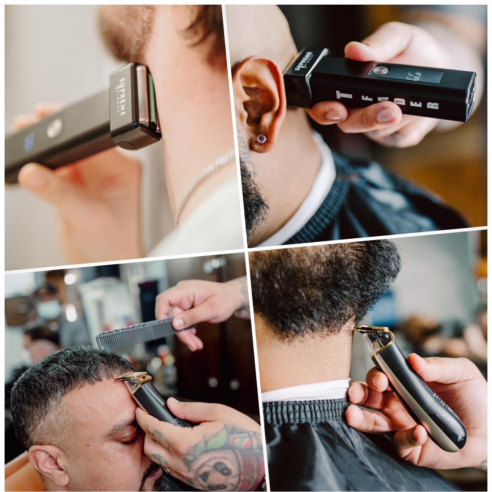 Supreme Trimmer 2-in-1 T-Fader Foil Shaver & T-Shaper Trimmer Set | ST5210 Beard Trimmer & STF501 Electric Razor | Gold | Perfect for Men's Grooming, Travel & Home Use