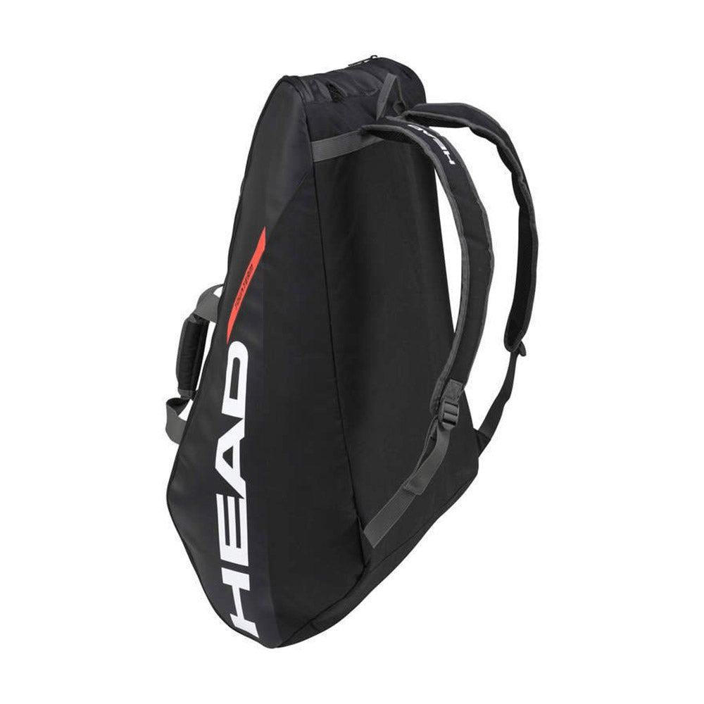 Head Tour Team Monstercombi 12 Racquet Tennis Bag (Black/Orange) - Perfect for Tennis Players, Coaches & Tournament Travel