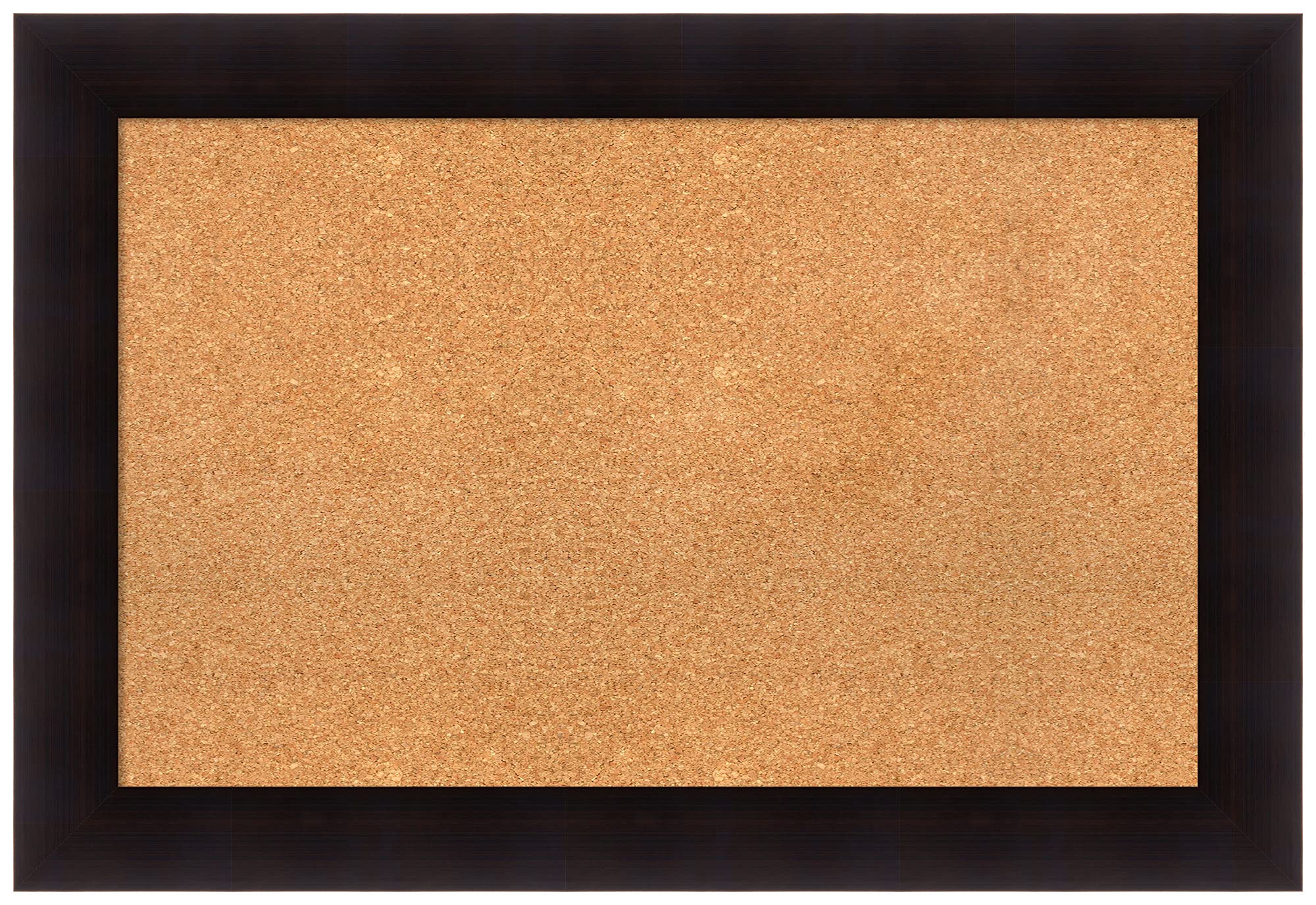 Custom Natural Cork Bulletin Board - 38x26 Inches (Various Sizes Available) with Portico Espresso Wood Frame - Pin Board for Office, Home & Classroom Organization - Perfect for Notes, Photos & Memos