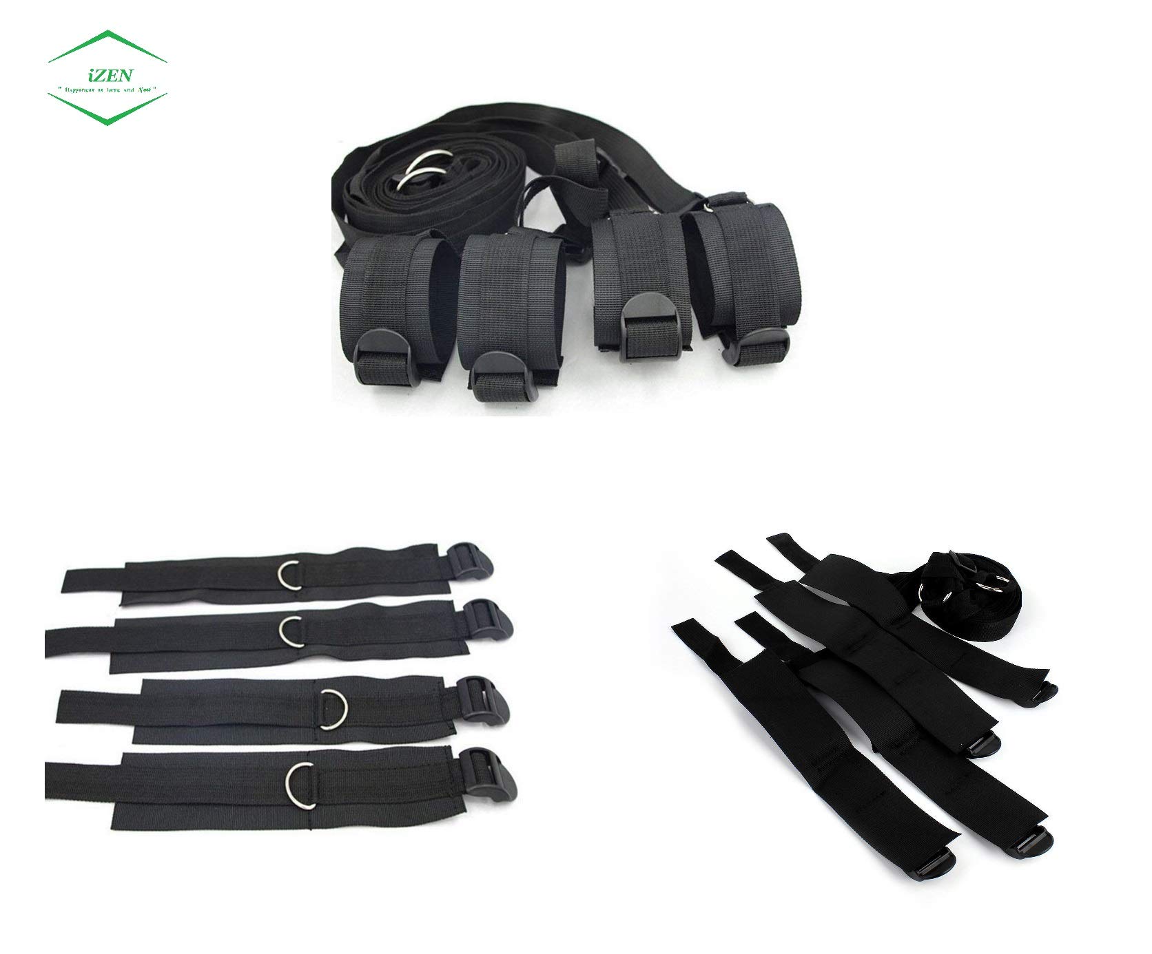 Premium BDSM Bondage Kit - Under Mattress Restraints, Handcuffs & Nipple Clamps for Couples | Sensual Adult Toys for Beginners & Women | Perfect for Spicing Up Bedroom Play, Roleplay & Intimate Bondage Scenes