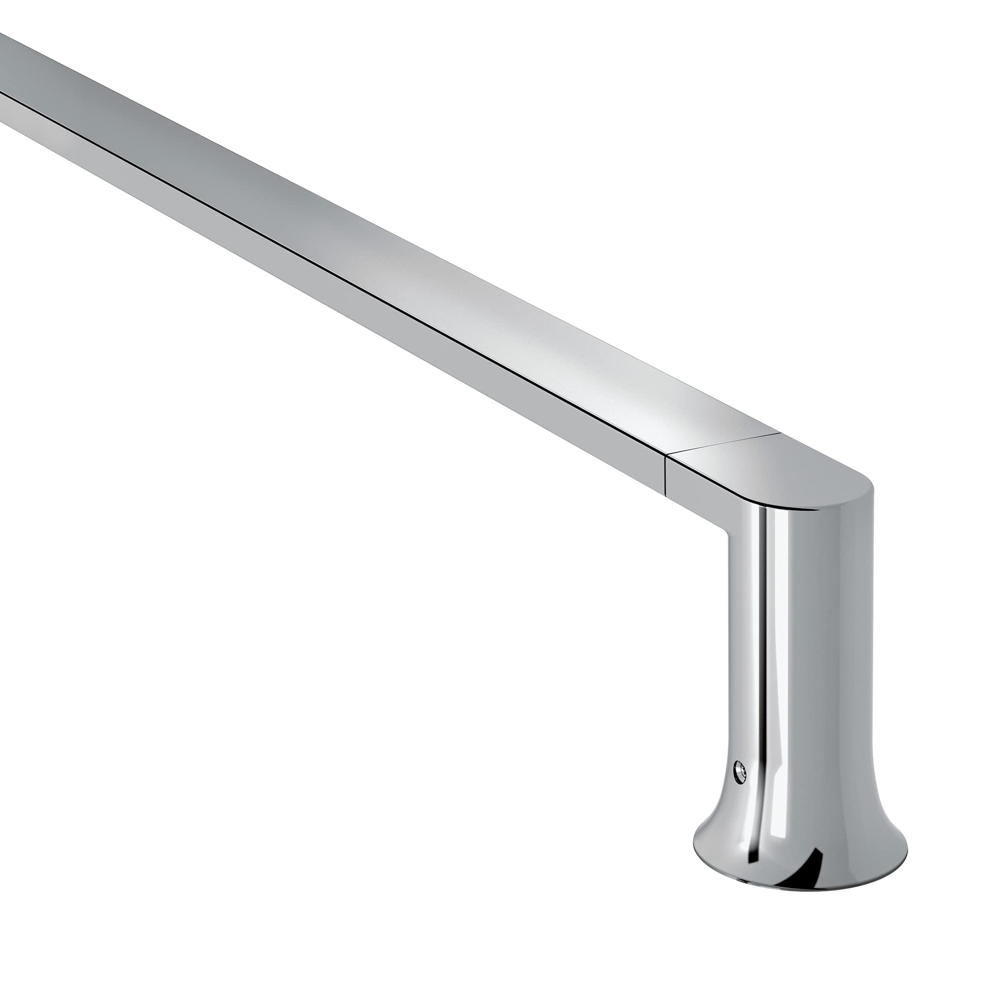 Moen Genta LX Chrome Modern 24-Inch Wall Mount Single Towel Bar - Bathroom Towel Holder for Contemporary Homes (BH3824CH) | Perfect for Spa-Like Bathrooms & Guest Suites