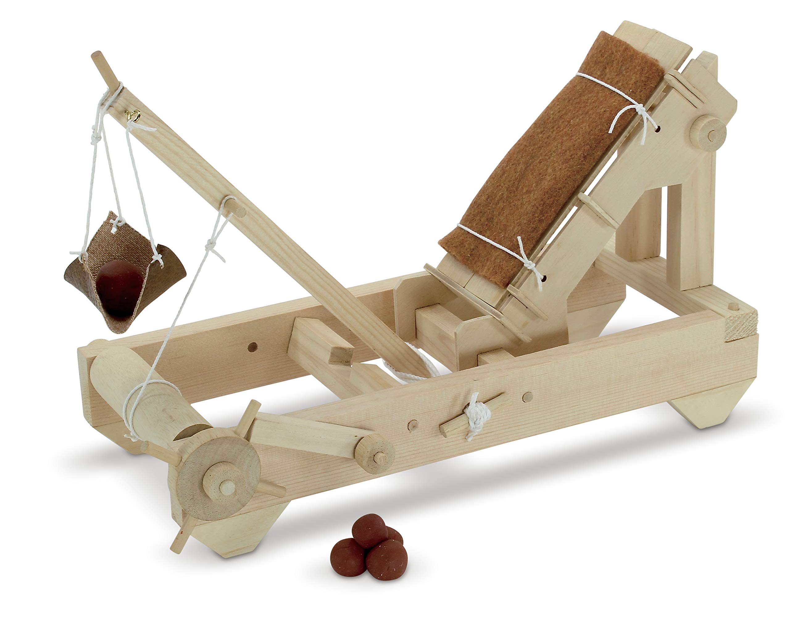 Pathfinders STEM Toy Medieval Weapons Onager Catapult – Educational Building Kit for Kids, DIY Wooden Model – Perfect for History & Science Learning, Classroom Projects, and Creative Play
