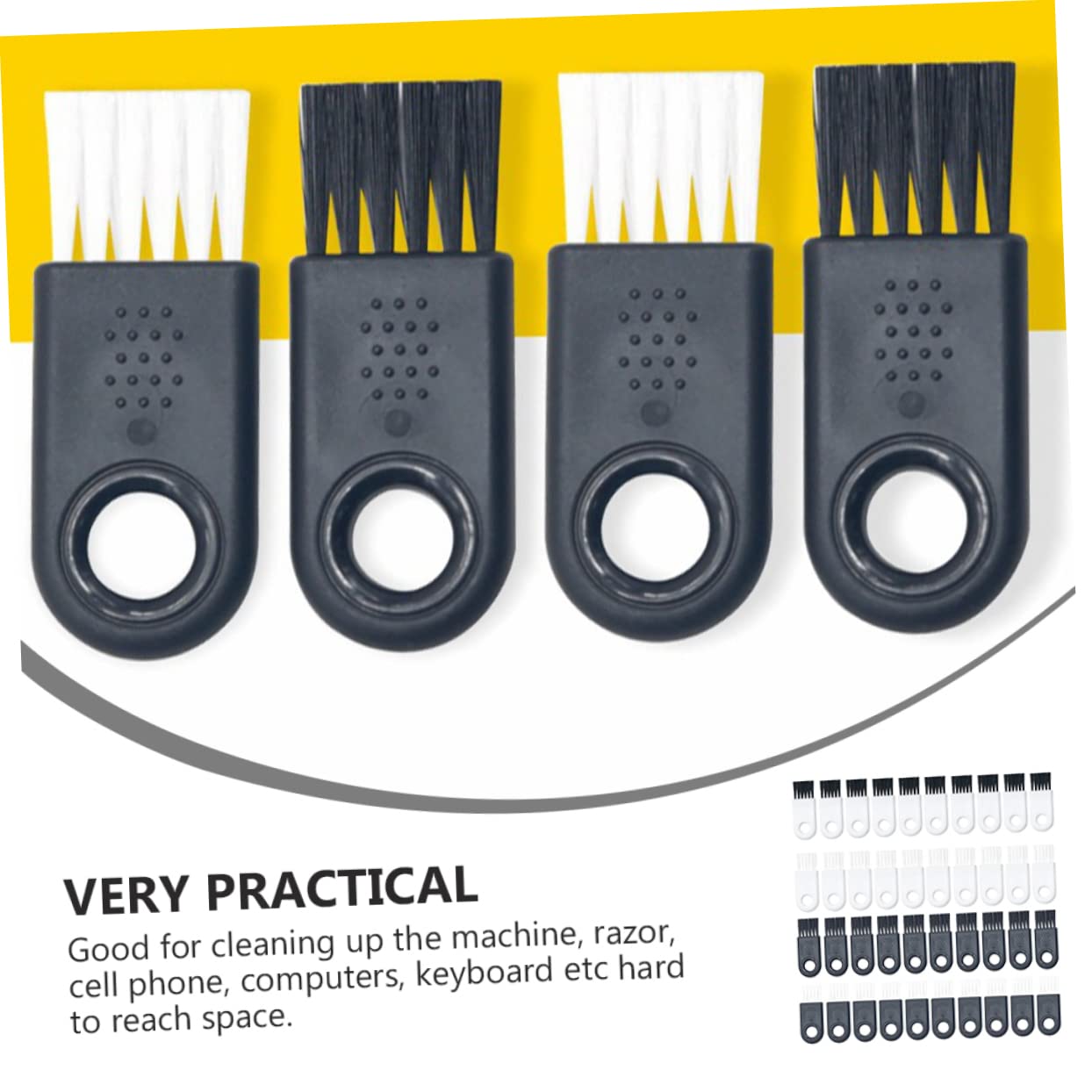Electric Razor Cleaning Brushes Set of 40 - Premium Replacement Bristle Brushes for Philips, Braun & Remington Shavers - Perfect for Home, Travel & Salon Use