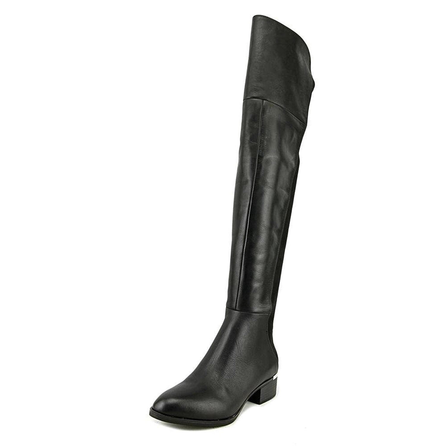 Bar III Women's Rene Leather Closed Toe Over The Knee Fashion Boots - Stylish High Heel Thigh High Boots for Party, Night Out & Winter Fashion