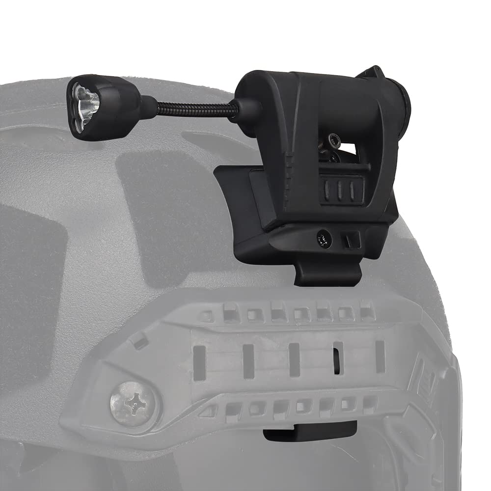 Tactical Helmet LED Signal Light - Survival Helmet Lamp Adapter for Ops Core & ARC Rail - Perfect for Military, Airsoft, Hunting & Night Operations