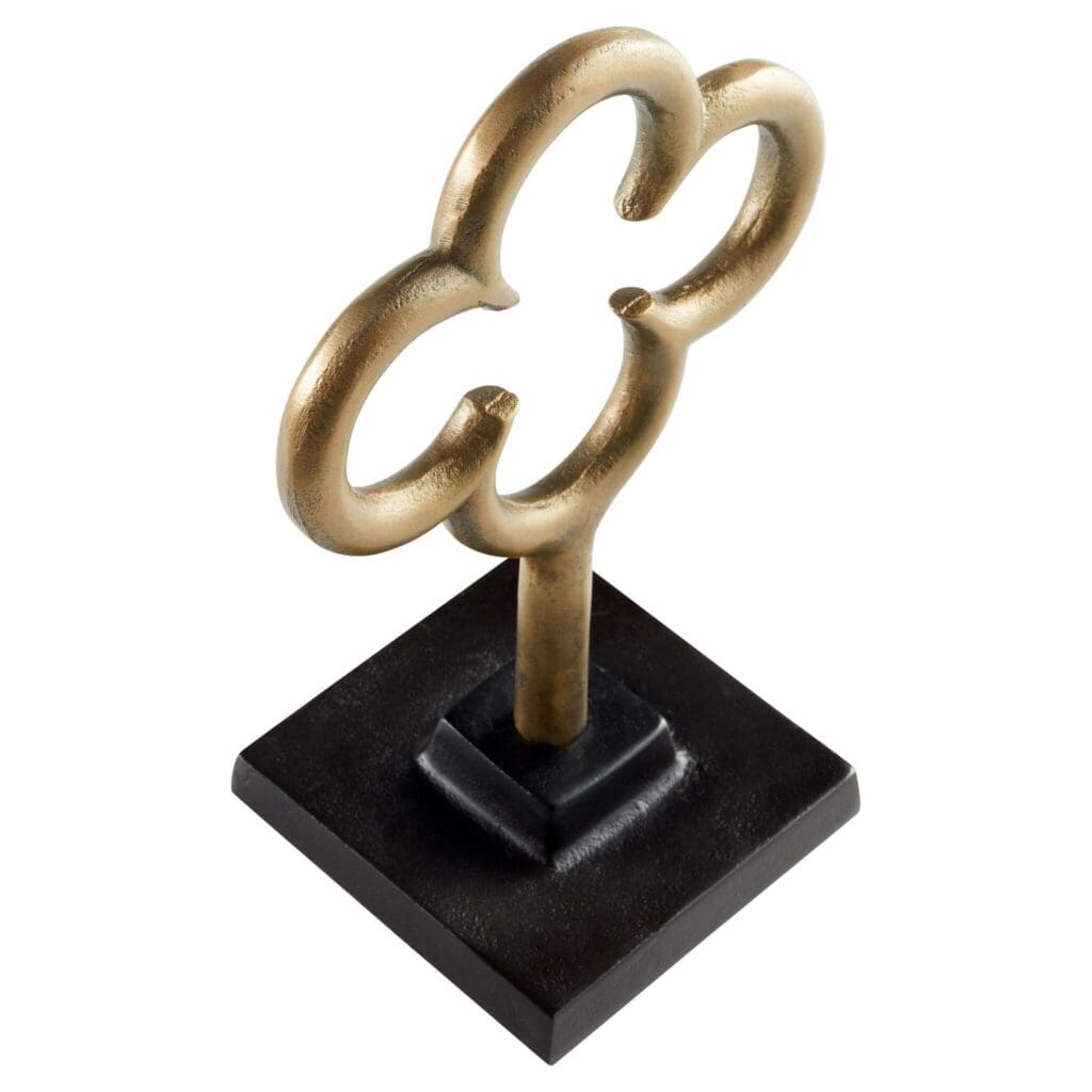 Cyan Design 11519 Folium Sculpture - Antique Brass Large Home Decor Statue for Living Room, Office & Garden