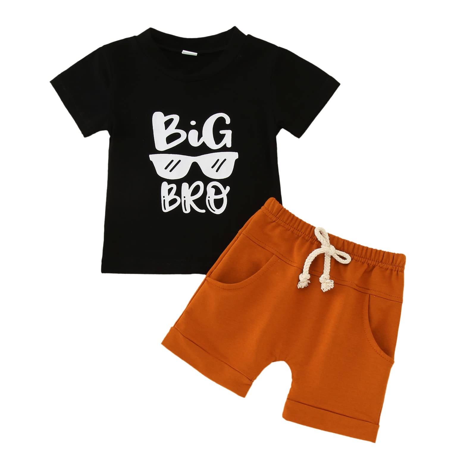 Boys' Letter Printed T-Shirt & Shorts Set - Sporty Toddler Outfit for Playtime