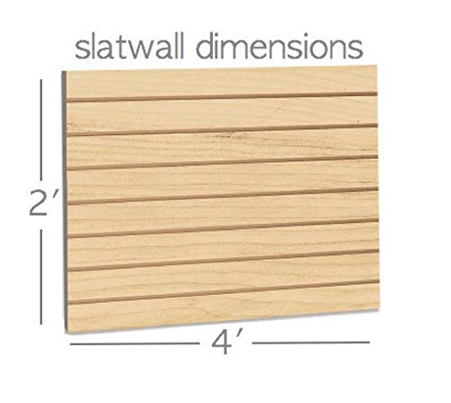 Maple Slatwall Panels Organizer Kit - 2 Pack 24