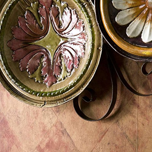 Hand-Painted Italian Metal Wall Sculpture - Glazed Finish for Home & Office Decor | Perfect for Living Room, Bedroom, or Entryway
