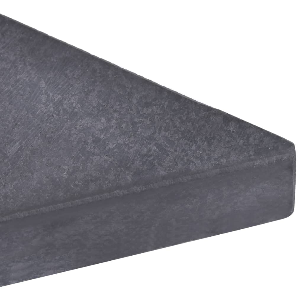 SKM Black Granite Square Umbrella Weight Plate - 15 kg for Outdoor Patio, Garden, and Poolside Stability