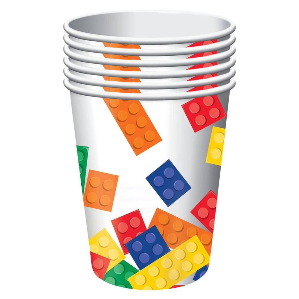 Block Party 9 oz Paper Cups - Pack of 8 | Disposable Cups for Parties, Picnics & BBQs | Eco-Friendly & Durable