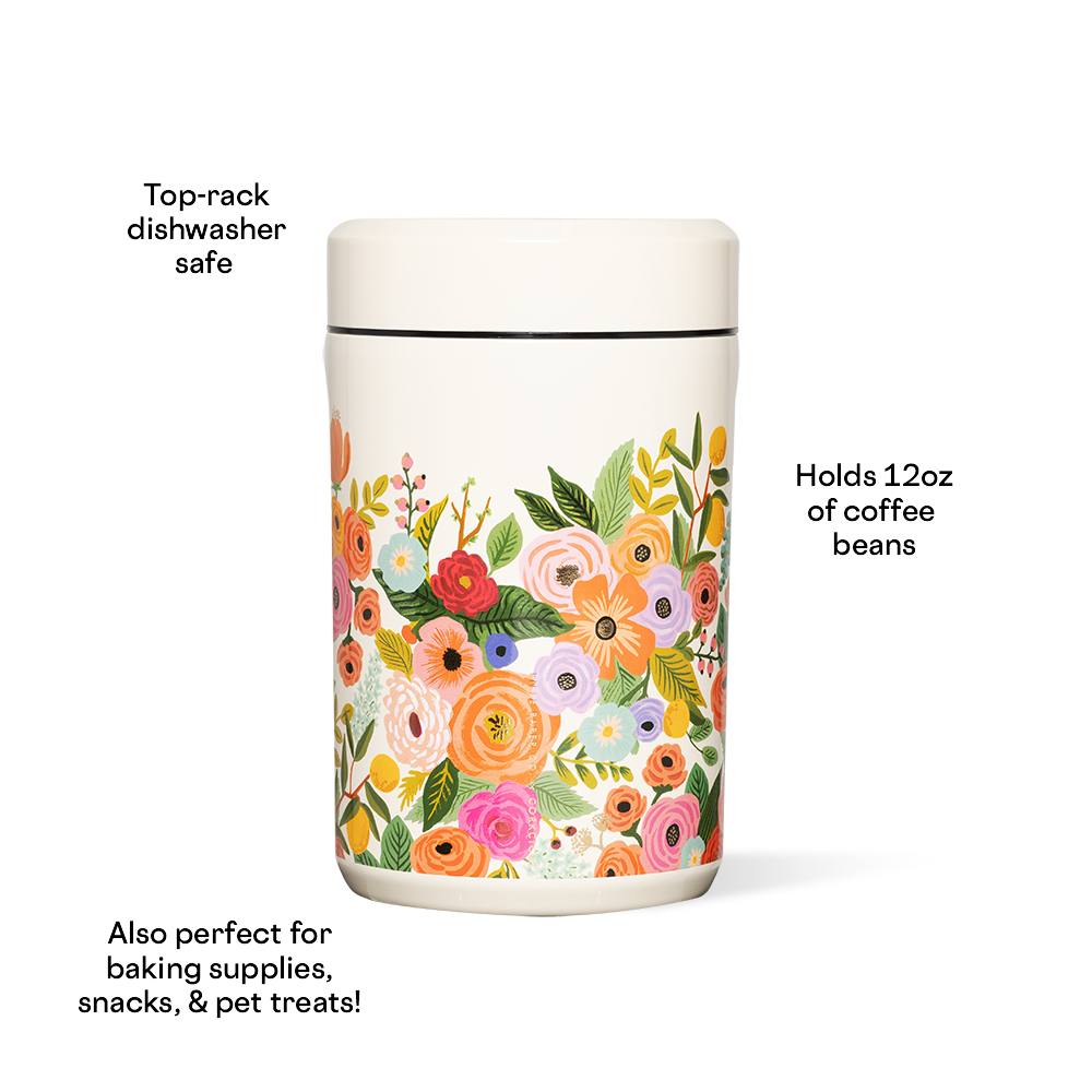 Rifle Paper Co. Airtight Food Storage Canister Set - Keep Food Fresh & Organized - Perfect for Kitchen Pantry, Coffee, Tea, and Dry Goods Storage