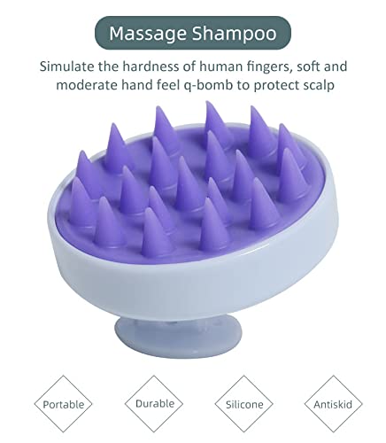 KitchenFest® Silicone Scalp Massage Brush - Shampoo & Hair Conditioner Tool for Deep Cleansing & Relaxation - Perfect for Salon, Home Spa & Daily Hair Care Routine
