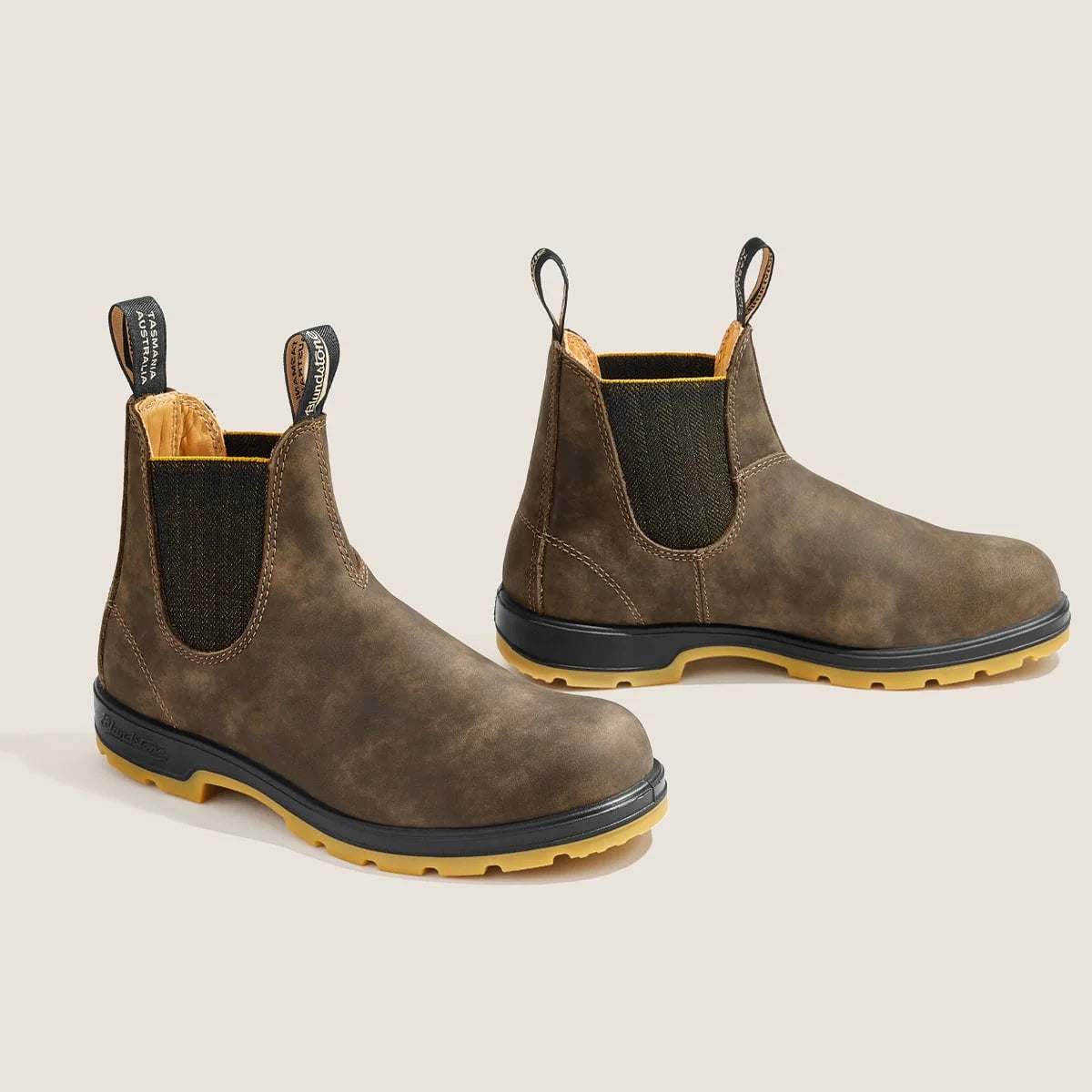 Blundstone Classics 1944 Chelsea Boots for Men & Women - Rustic Brown, Mustard, Black - Comfortable & Durable for Work, Hiking & Everyday Wear