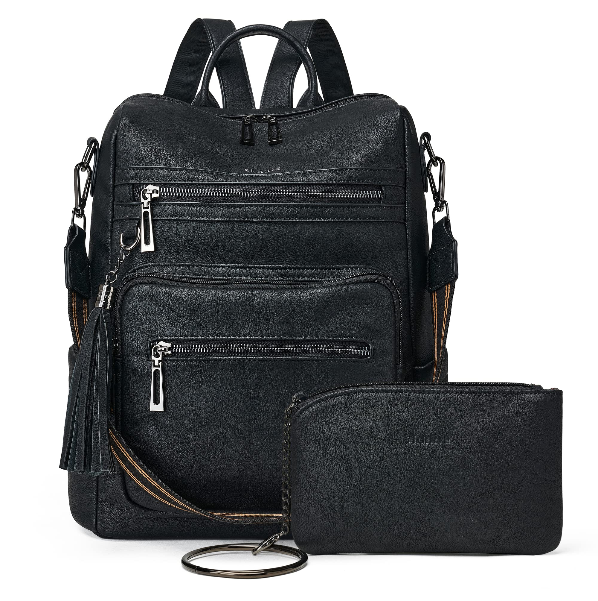 Shrrie Women's Leather Backpack Purse - Fashion Designer Convertible Shoulder Bag for Travel, Work & Daily Use | Stylish & Functional Crossbody Handbag for Commuting, Shopping & Weekend Getaways