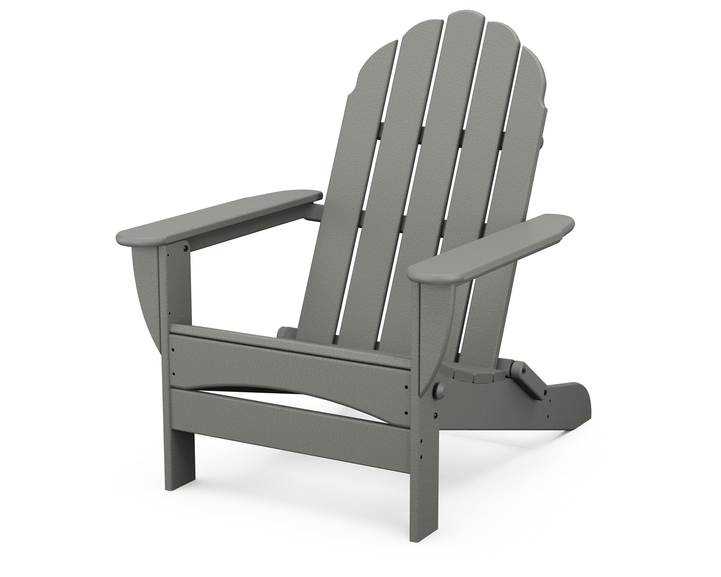 POLYWOOD Classic Oversized Folding Adirondack Chair - Durable Outdoor Furniture for Patio, Poolside & Garden - Weather-Resistant Recycled Plastic Material - Comfortable Lounge Seating for Backyard, Deck & Porch