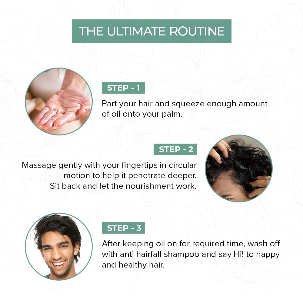 GHC Jojoba Hair Growth Oil with Brahmi, Tea Tree, Bhringraj & 18 Natural Oils - Thick, Shiny & Strong Hair Treatment (200ml) - Perfect for Daily Scalp Massage & Damaged Hair Repair
