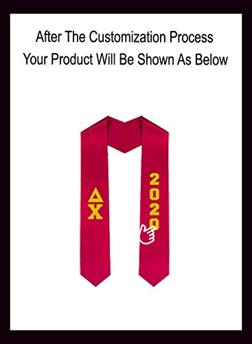 Custom Delta Chi Greek Lettered Graduation Stole Sash with Year - Perfect for Fraternity Graduation Ceremonies, Greek Life Events & College Commencements