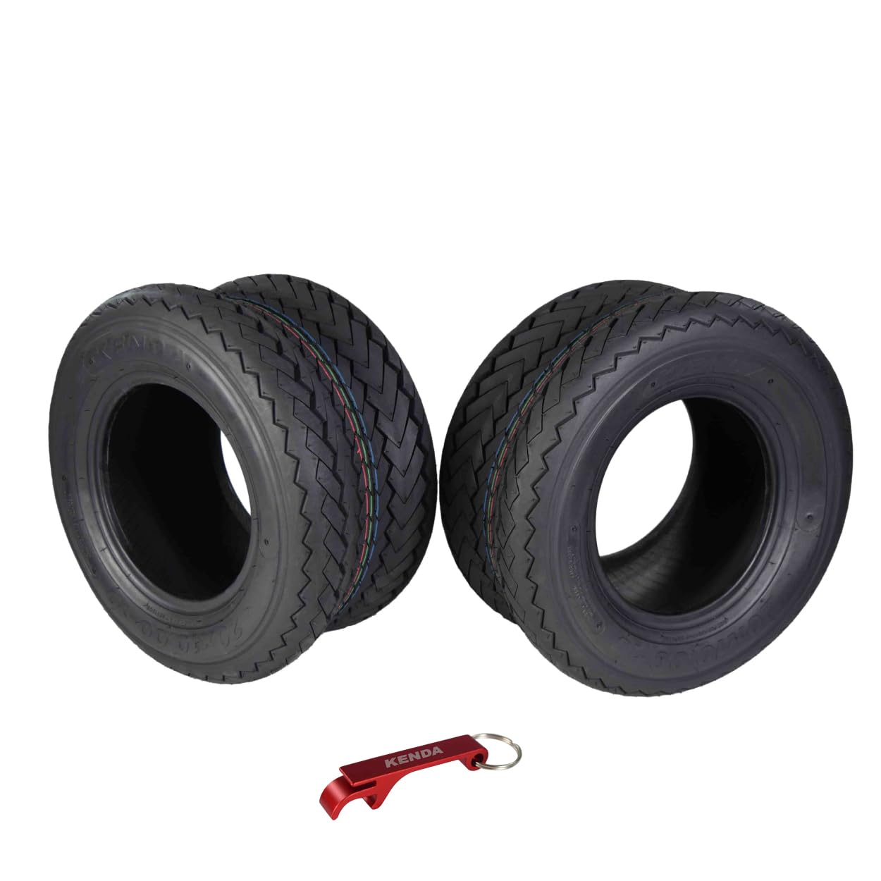 Kenda 20x10-10 Tubeless Golf Cart Tires - 2 Pack Replacement Turf Tires with Free Keychain - Perfect for Golf Carts, Utility Vehicles & Lawn Maintenance Equipment