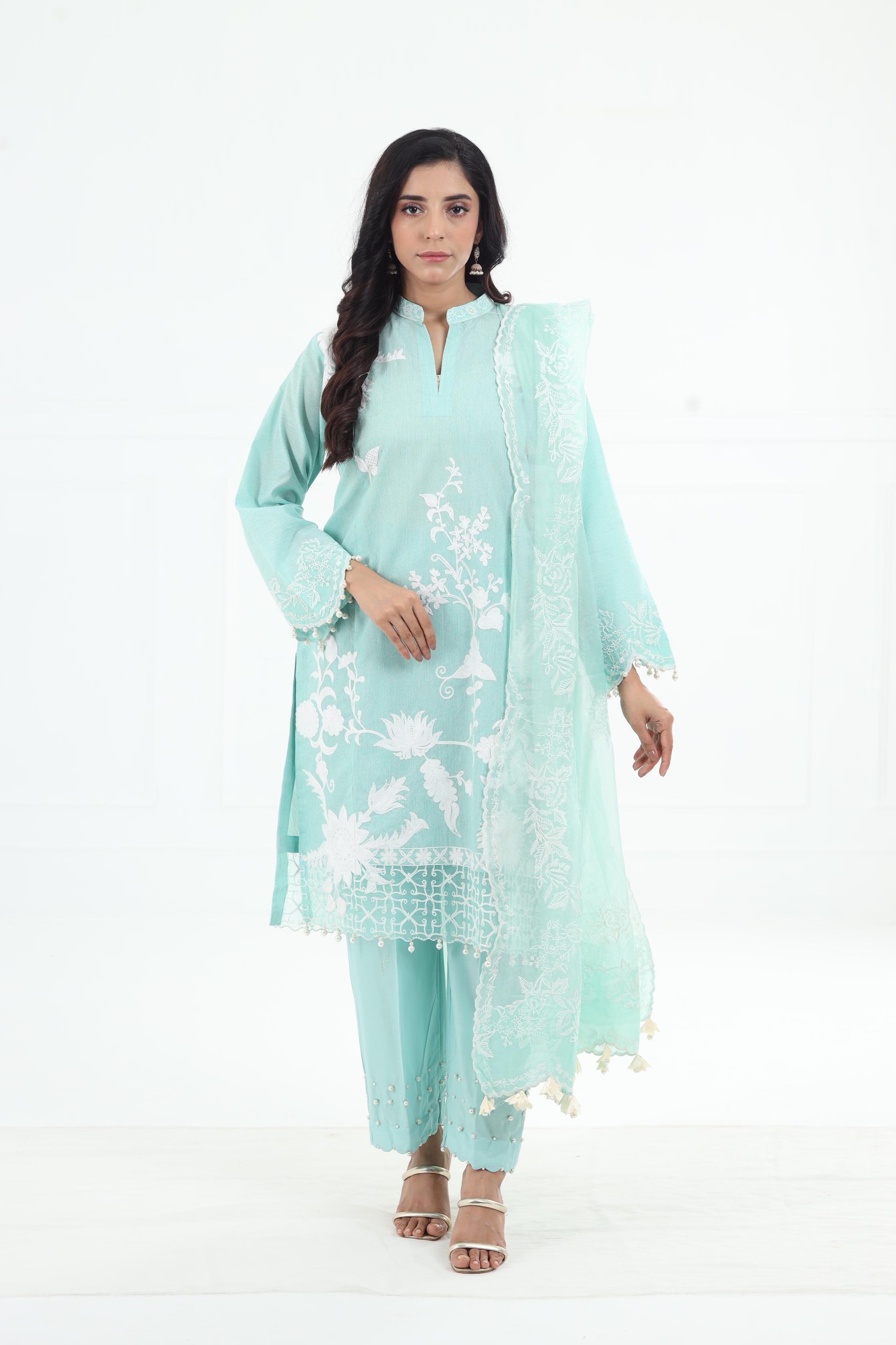 Sana Safinaz Muzlin Volume 1 '25 Stitched Embroidered Lawn Suit - Pakistani Designer Formal Wear for Weddings & Parties