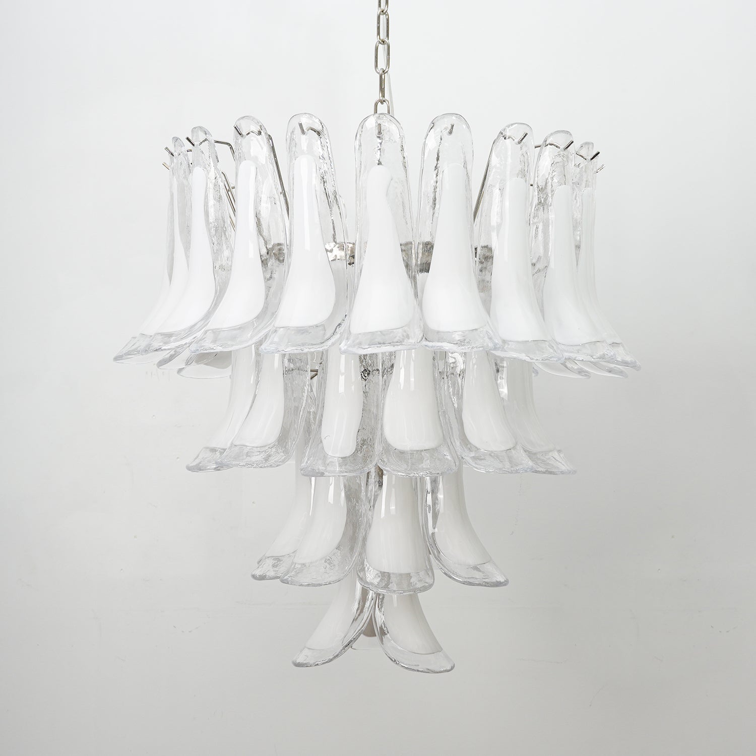 Exquisite Florentine Lily Murano Glass Chandelier - Handcrafted Italian Lighting Fixture for Dining Room, Living Room & Bedroom Decor