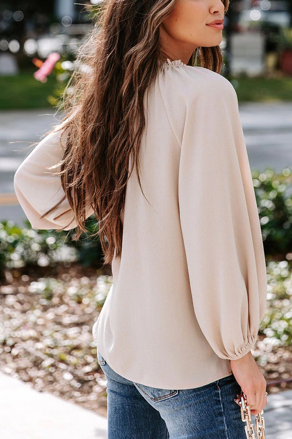 Elegant Work Life Balance V Neck Blouse for Women - Professional Office Wear & Casual Outfit