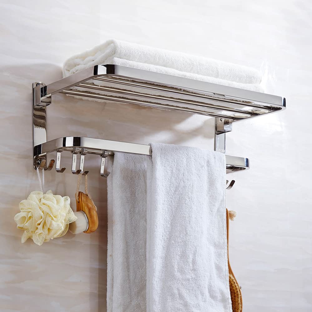 Stainless Steel Double Bar Towel Rack Holder - 16