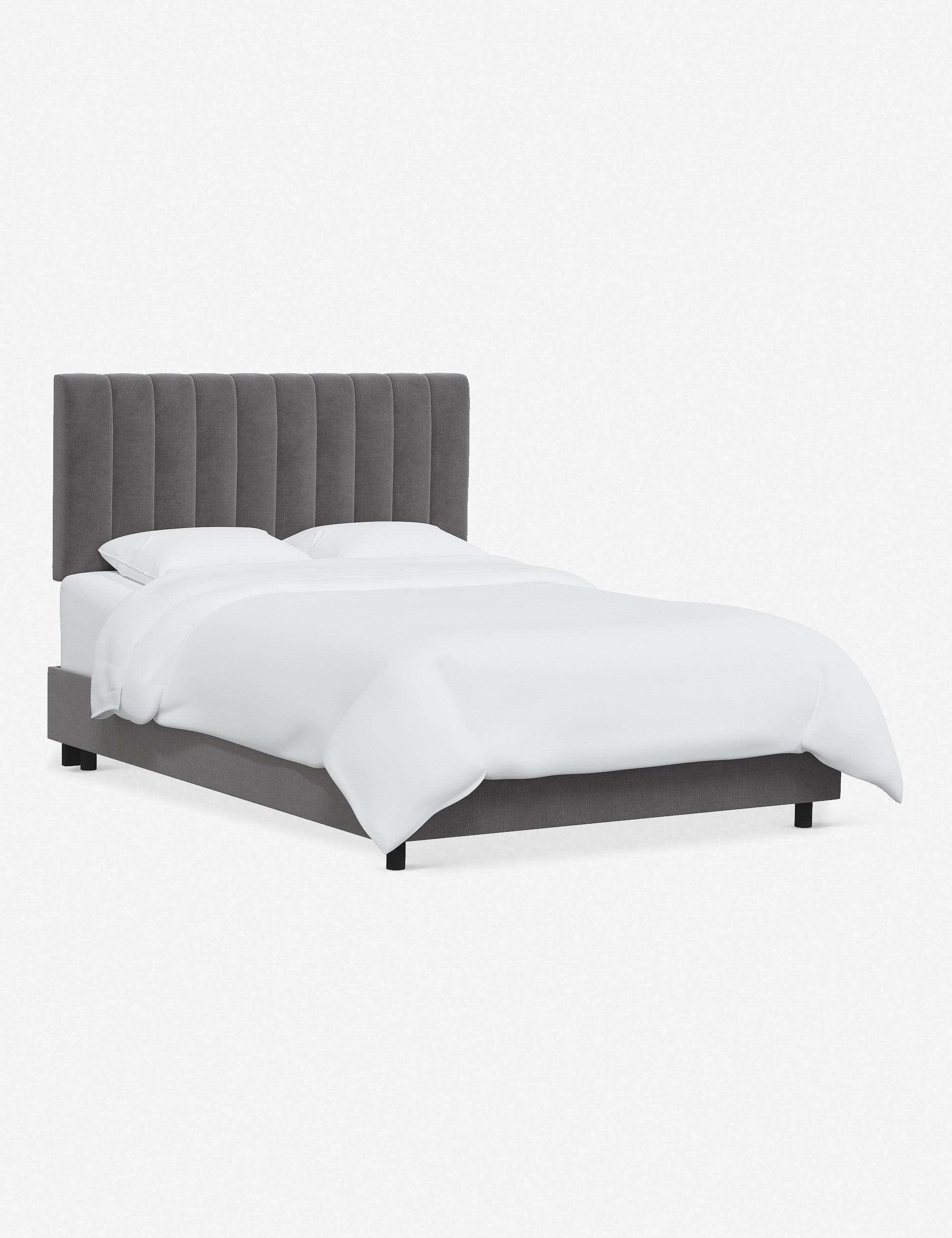 Aliyah Bed - Queen Size Platform Bed Frame with Upholstered Headboard, Modern Bedroom Furniture for Home Decor - Perfect for Master Bedroom, Guest Room & Apartment