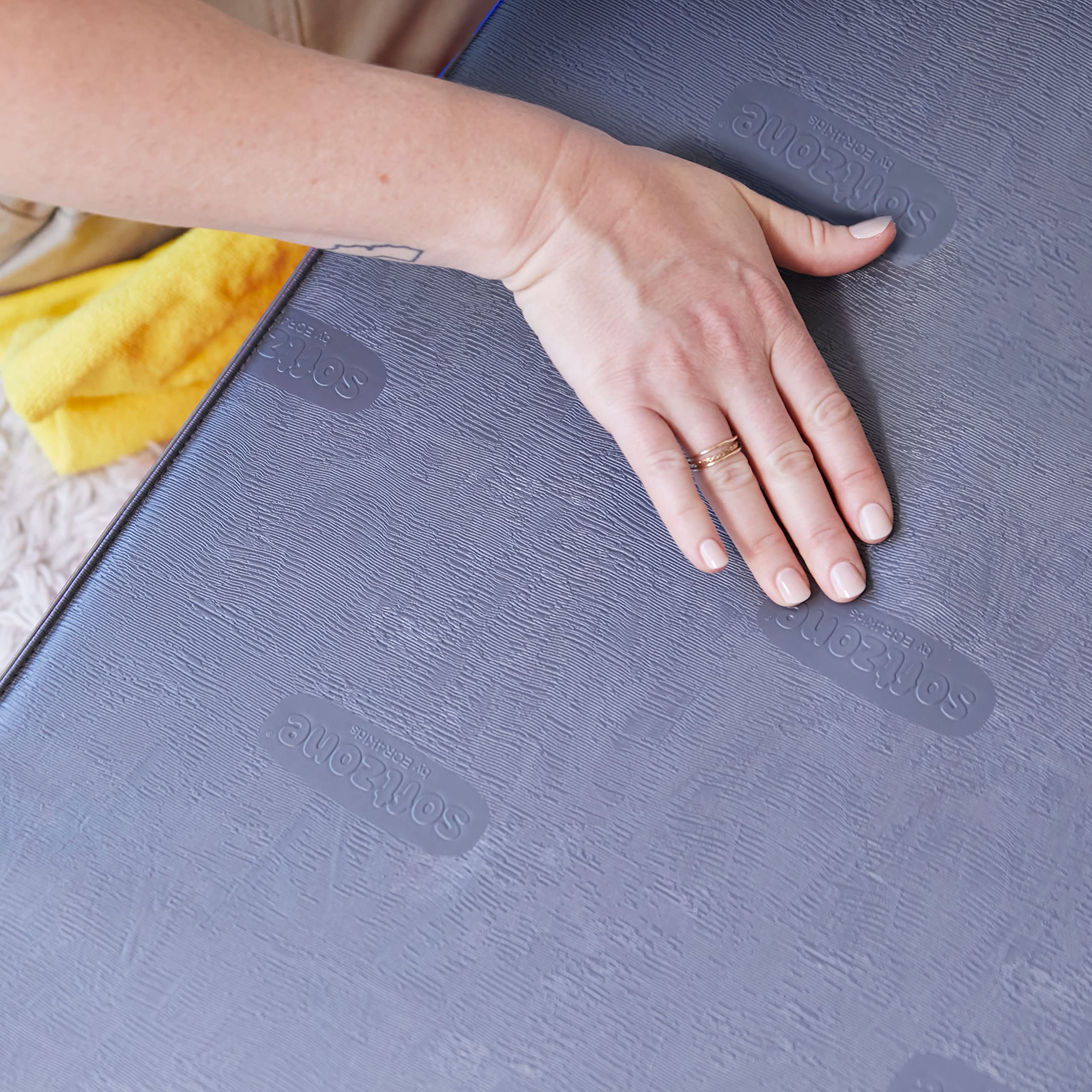 ECR4Kids SoftZone Contoured Baby Changing Pad - Waterproof & Non-Slip Diaper Changing Mat for Nursery, Daycare & Travel - Grey