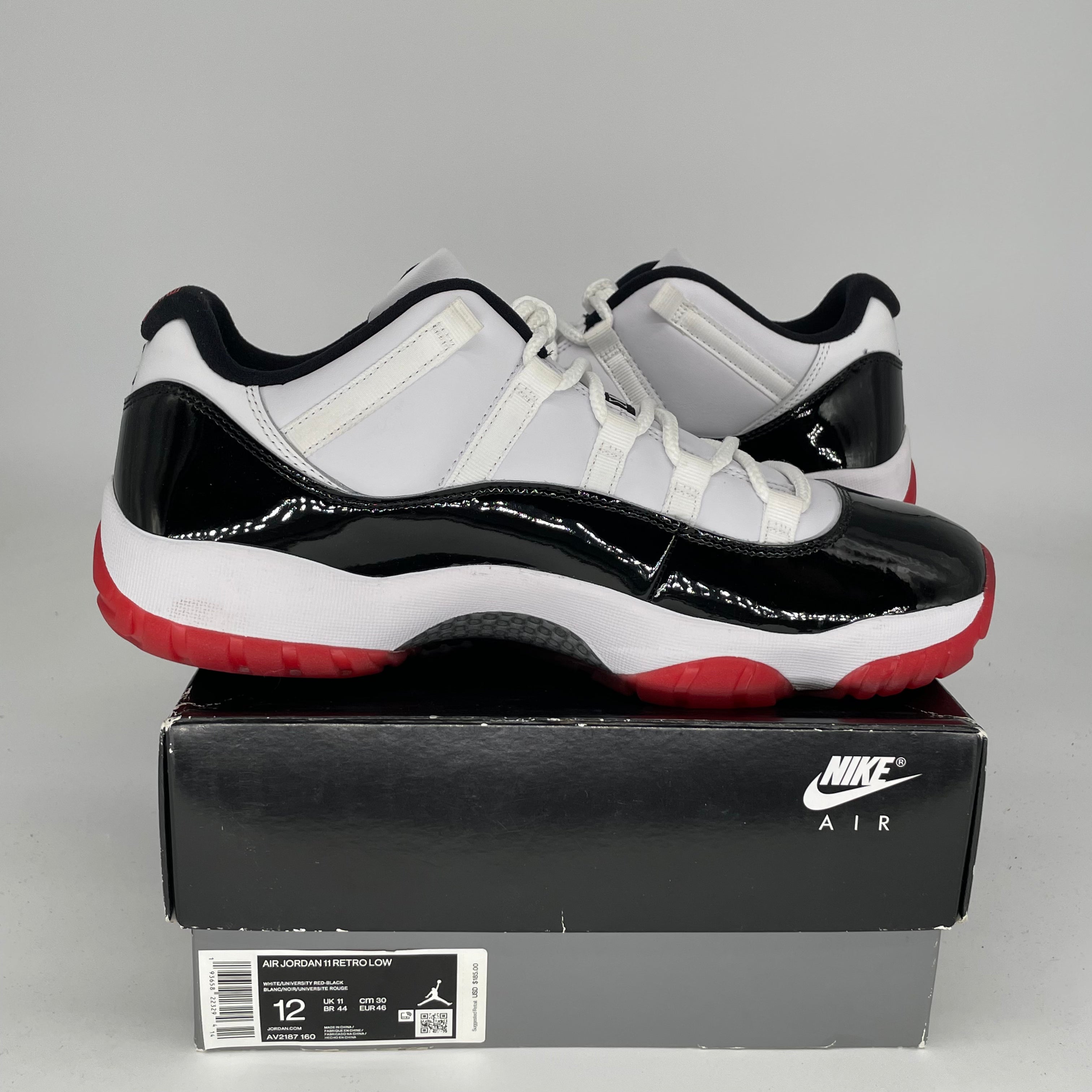 Air Jordan 11 Low Concord Bred Men's Basketball Shoes Size 12 (AV2187-160) - Perfect for Casual Wear, Street Style & Court Performance