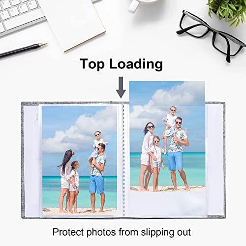 Vienrose 4x6 Photo Album 2-Pack - Linen Cover Mini Scrapbook Holds 52 Pictures, 26 Pages - Perfect for Baby Photos, Artwork & Postcard Storage - Great for Baby Shower Gifts, Family Memories & Travel Keepsakes