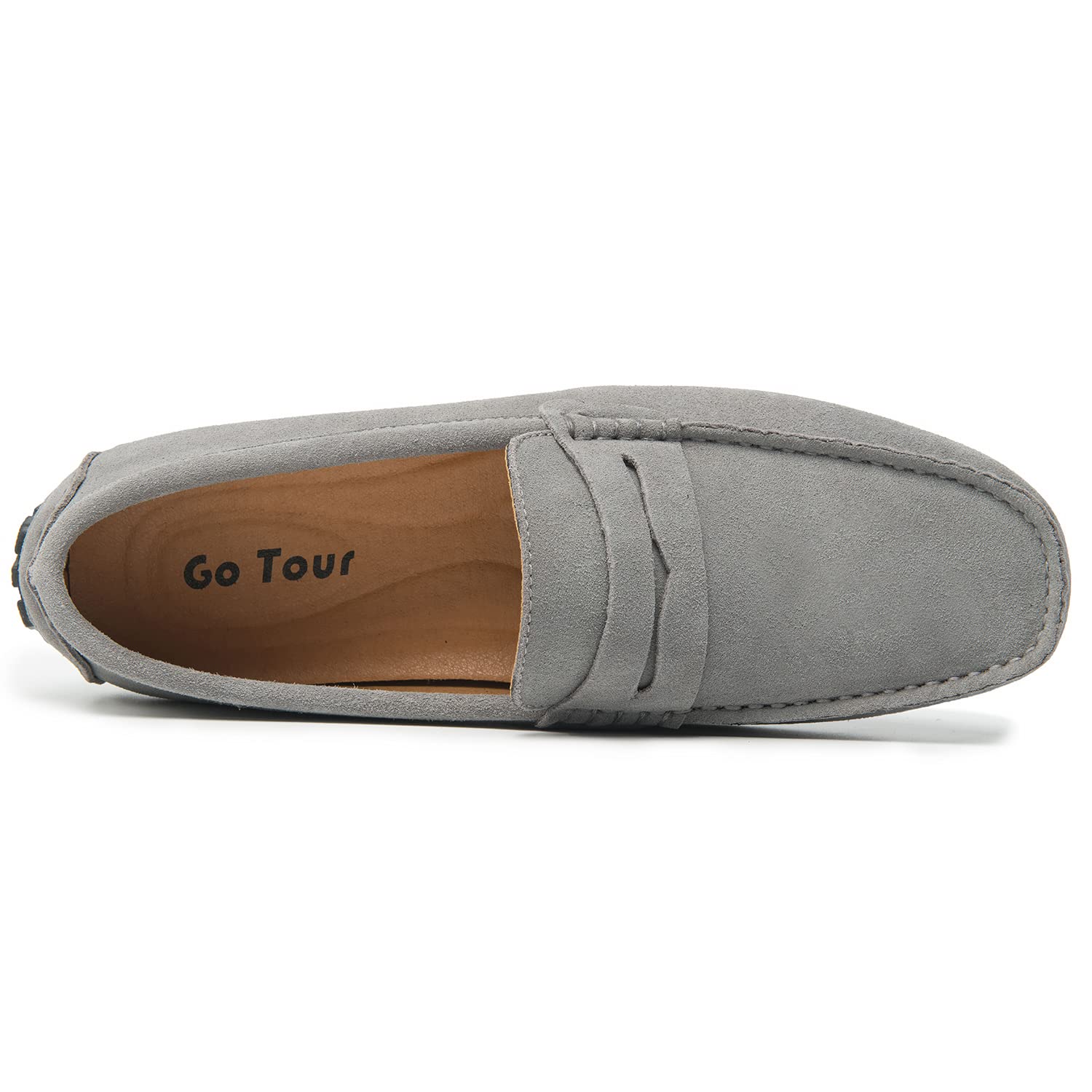 Go Tour Men's Penny Loafers - Comfortable Moccasin Driving Shoes & Slip-On Boat Shoes for Casual Wear | Perfect for Office, Travel & Weekend Outings