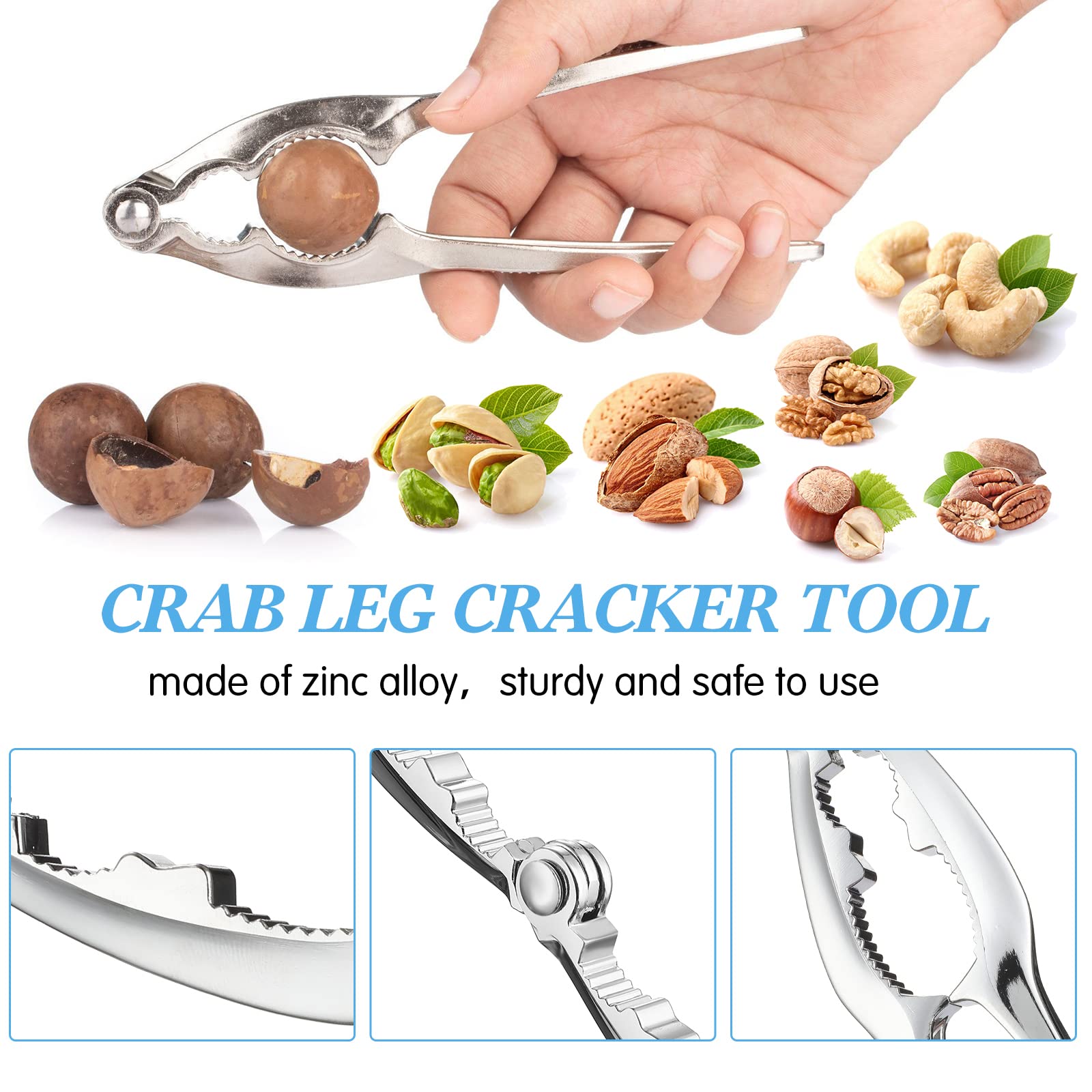 Premium 41-Piece Seafood Tools Set - Stainless Steel Lobster Crackers, Forks & Nut Crackers with Storage Bag | Perfect for Kitchen, Parties & Seafood Lovers | Durable Shellfish Opener Set for Crab, Lobster & Clams