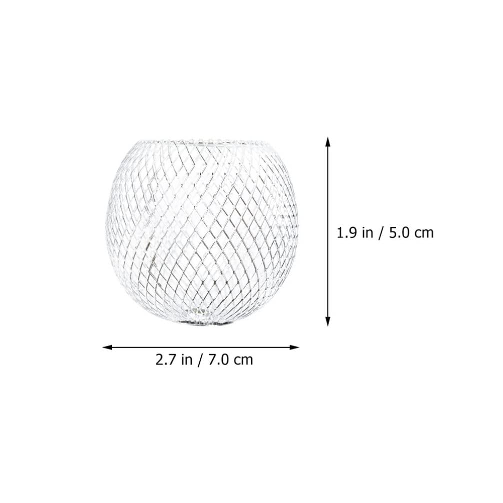 Operitacx 4-Pack Metal Pendant Lamp Shades - Decorative Spherical Hollow Out Light Covers for Table & Ceiling Lights - Perfect for Bedroom, Kitchen, Living Room & Dining Room Lighting Decor
