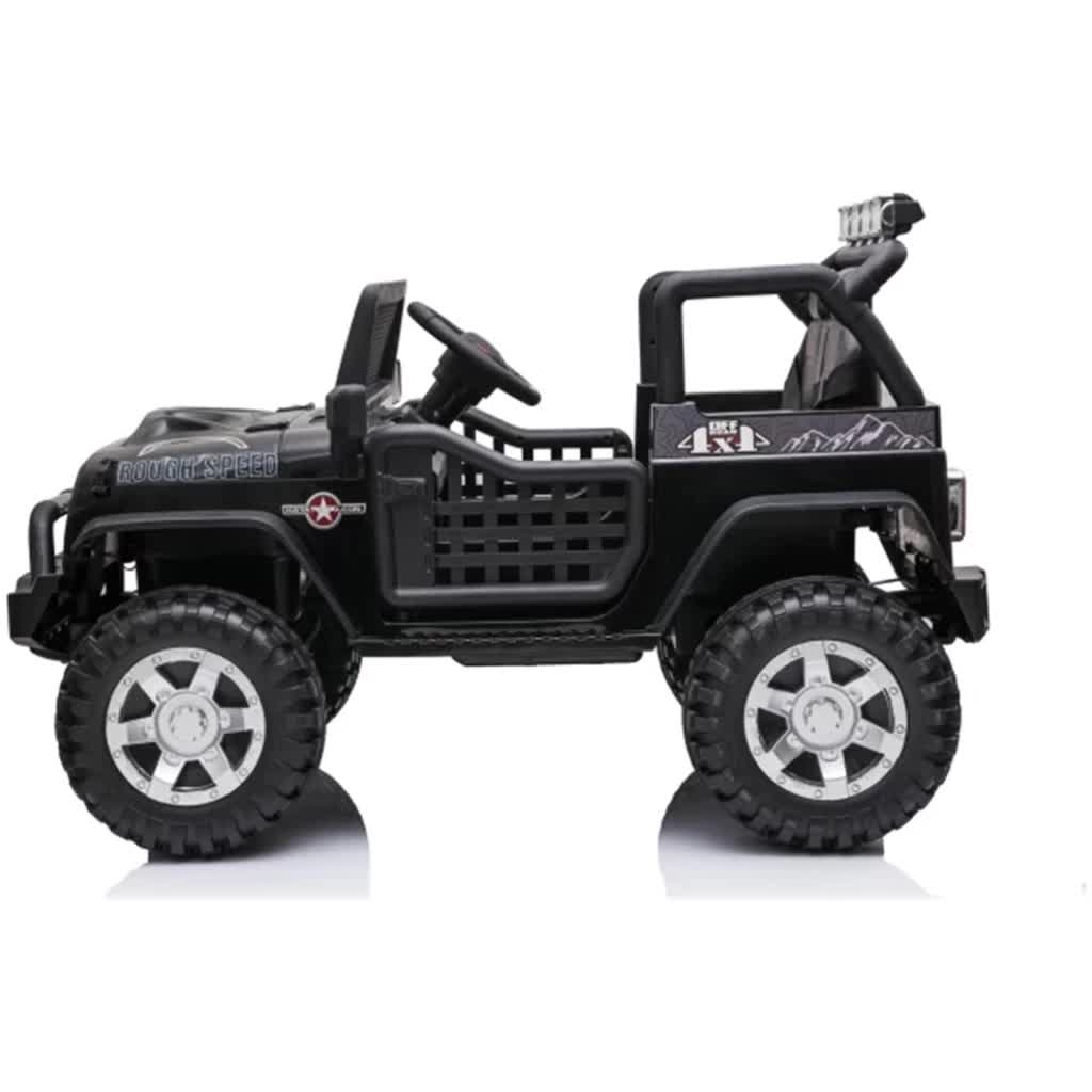 12V Jeep Inspired Ride On Car for Kids - Electric Battery-Powered Toy Vehicle with Remote Control, Black | Perfect for Outdoor Play, Backyard Adventures & Birthday Gifts