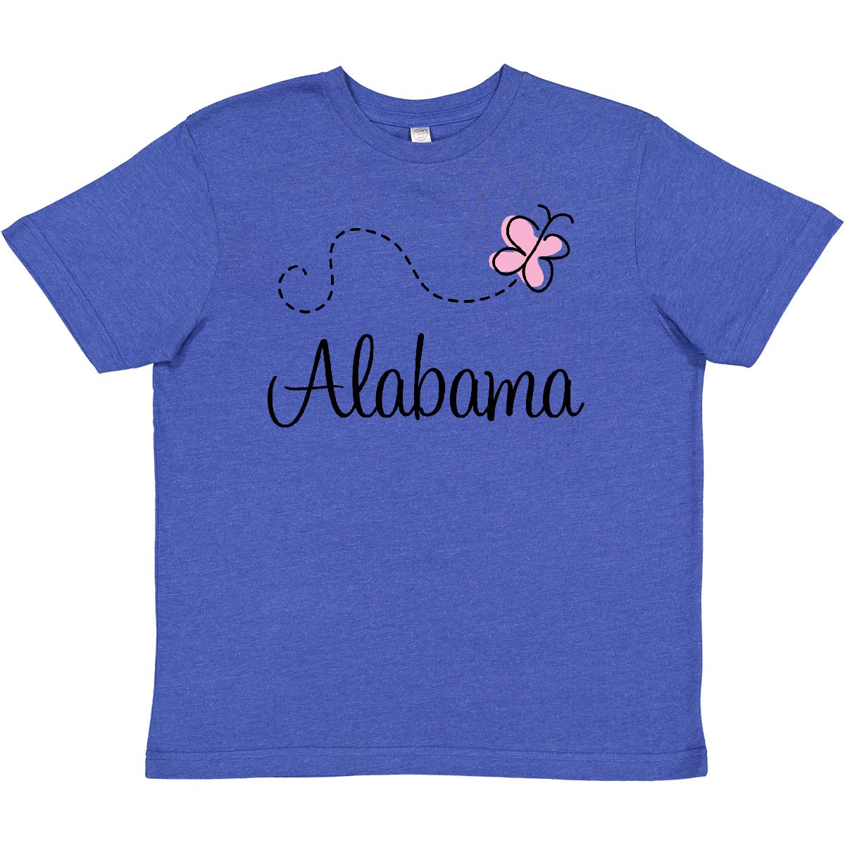 Inktastic Butterfly Alabama Youth T-Shirt - Cute Graphic Tee for Kids | Soft Cotton Comfort | Perfect for School, Playdates & Family Outings