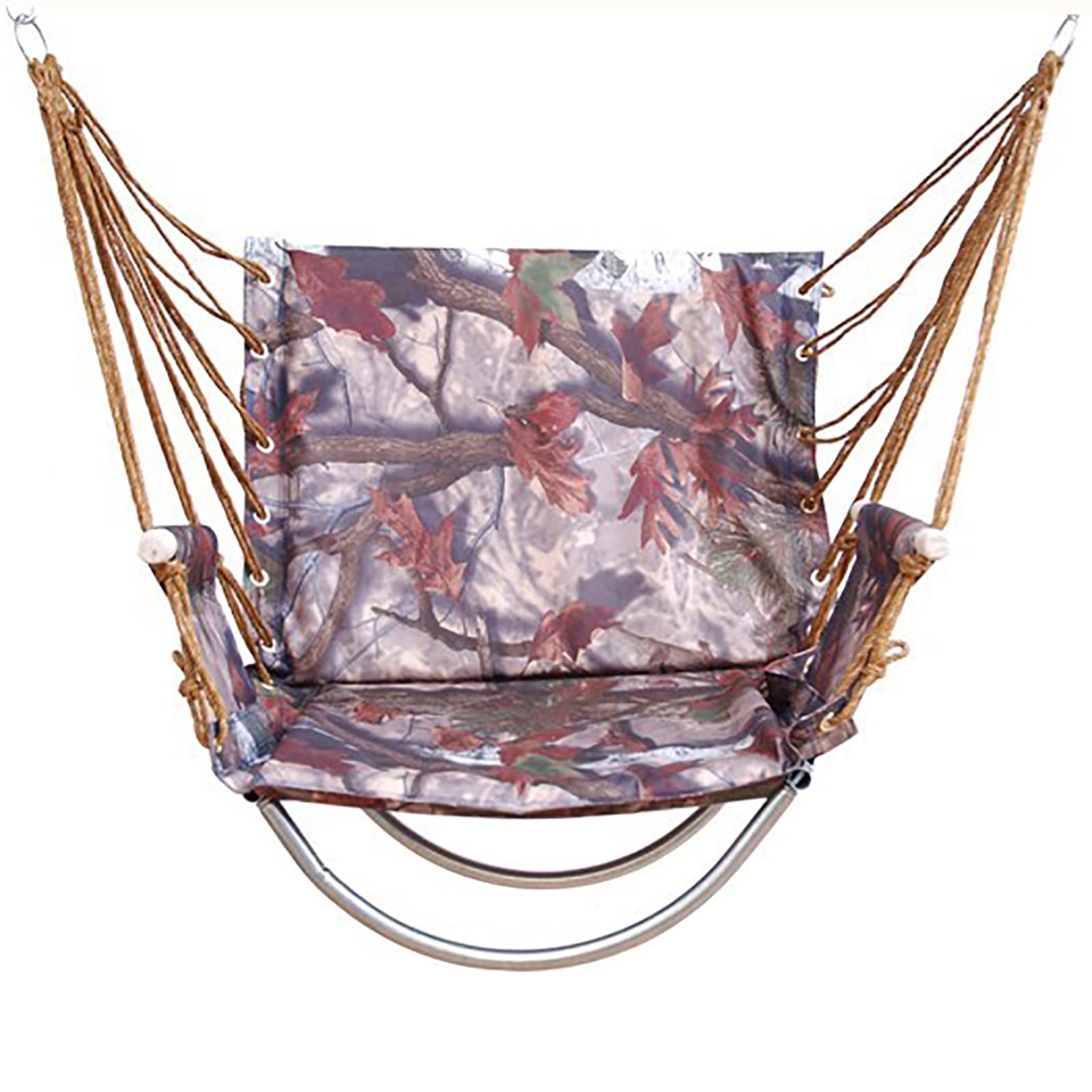 Premium Cotton Hammock Chair Swing with 2 Cushions - 330lbs Weight Capacity for Indoor/Outdoor Use - Perfect for Patio, Porch, Bedroom & Backyard Relaxation