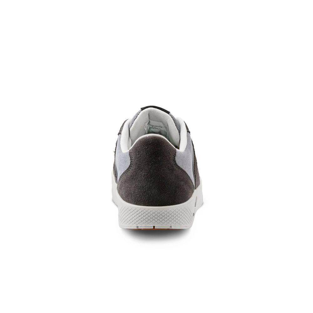 Terra Mullen Men's Aluminum Toe Skate Shoes - Black/White Safety Work Shoes for Construction & Warehouse - Lightweight Athletic Sneakers for Industrial Workers