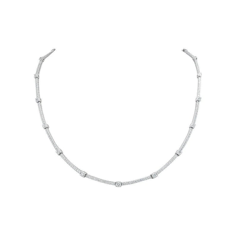 14K Solid Gold Diamond Tennis Necklace - 5.50ct Total Weight (2pt & 18pt Diamonds) | Ready to Ship Luxury Jewelry for Women, Perfect for Weddings, Anniversaries & Special Occasions